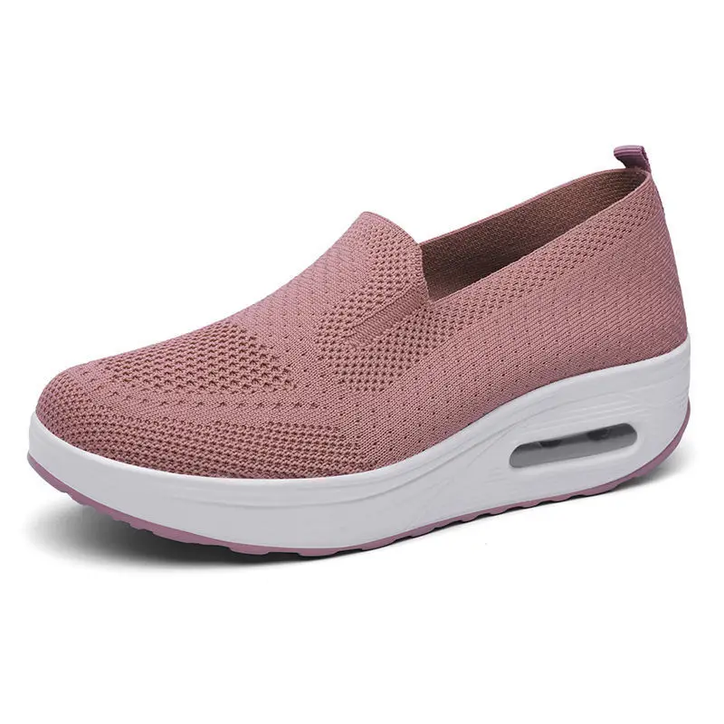 Women's Sports Shoes Cross-Border Foreign Trade 2026 New Model Thick-Soled Air-Cushioned Casual Shoes Mesh Slip-On Height-Increasing Walking Shoes for Women - Image 11