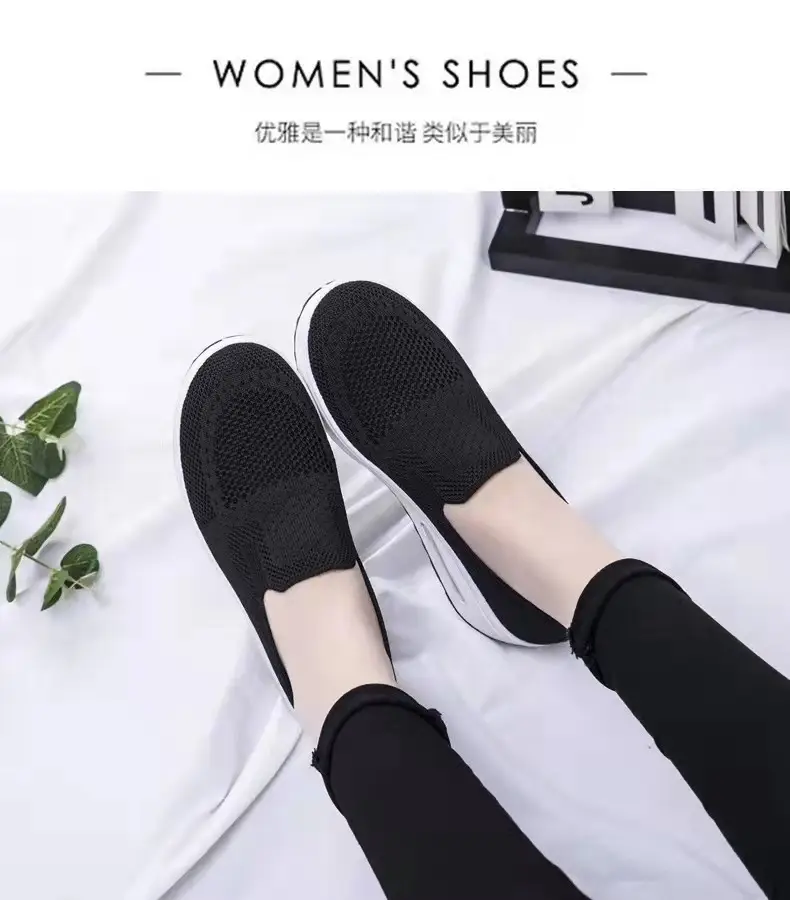 Women's Sports Shoes Cross-Border Foreign Trade 2026 New Model Thick-Soled Air-Cushioned Casual Shoes Mesh Slip-On Height-Increasing Walking Shoes for Women — feature 18