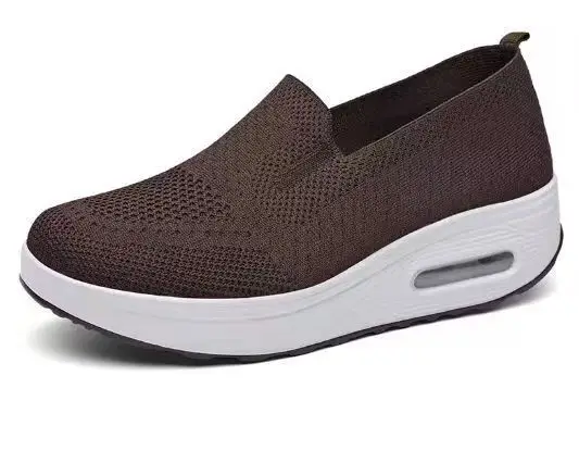Women's Sports Shoes Cross-Border Foreign Trade 2026 New Model Thick-Soled Air-Cushioned Casual Shoes Mesh Slip-On Height-Increasing Walking Shoes for Women - Image 6