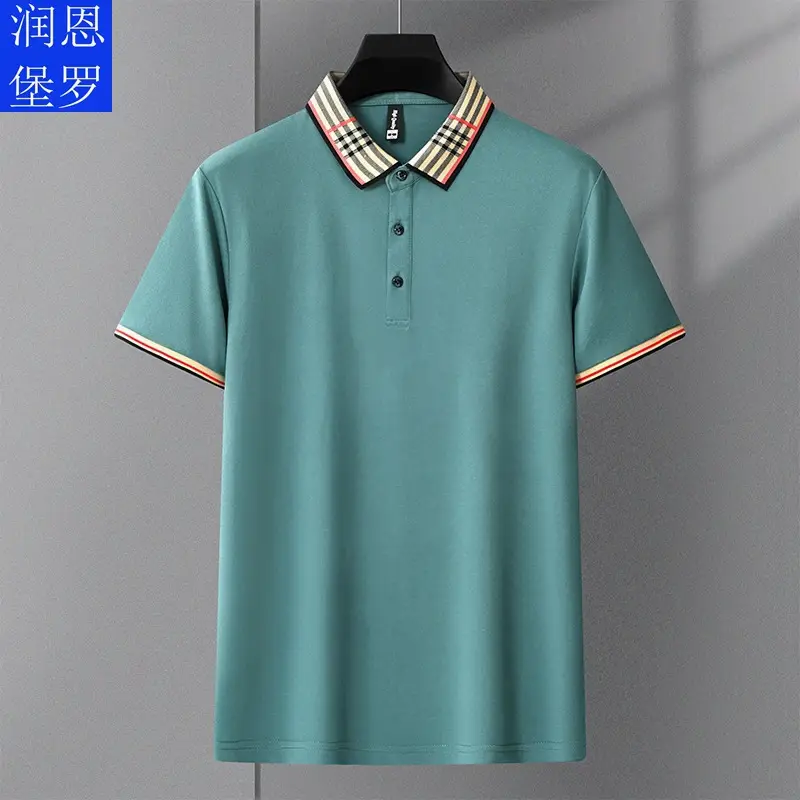 Men's Runenboro Summer Polo T-Shirt Beige Large - Image 6