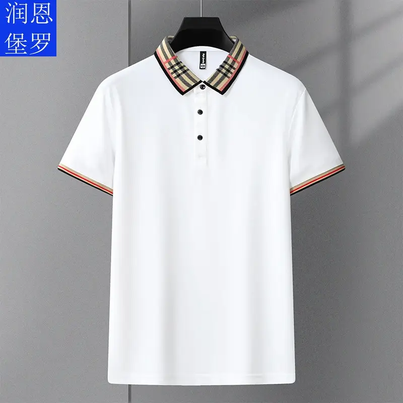 Men's Runenboro Summer Polo T-Shirt Beige Large - Image 9