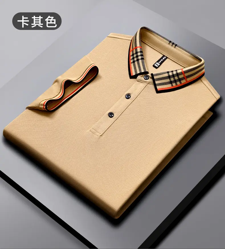 Men's Runenboro Summer Polo T-Shirt Beige Large — feature 11