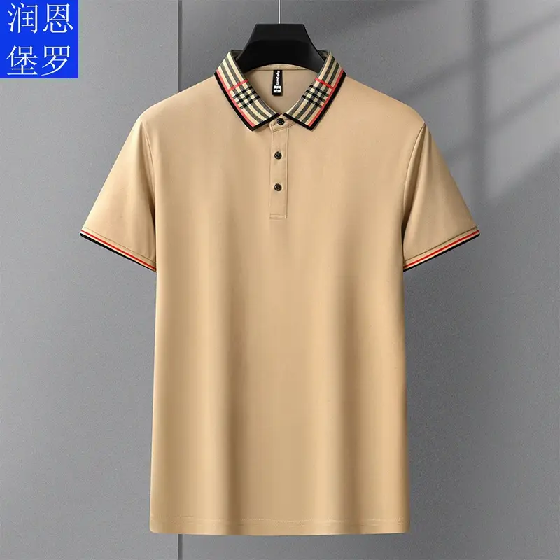 Men's Runenboro Summer Polo T-Shirt Beige Large - Image 3