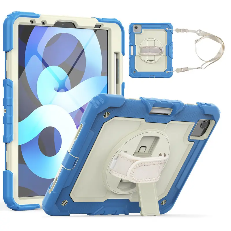 iPad 10.9 Silicone Protective Case with Rotating Bracket & Bracelet