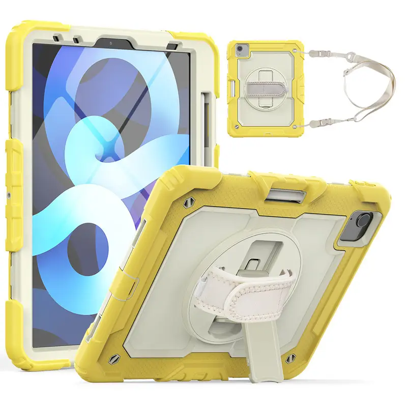 iPad 10.9 Silicone Protective Case with Rotating Bracket & Bracelet