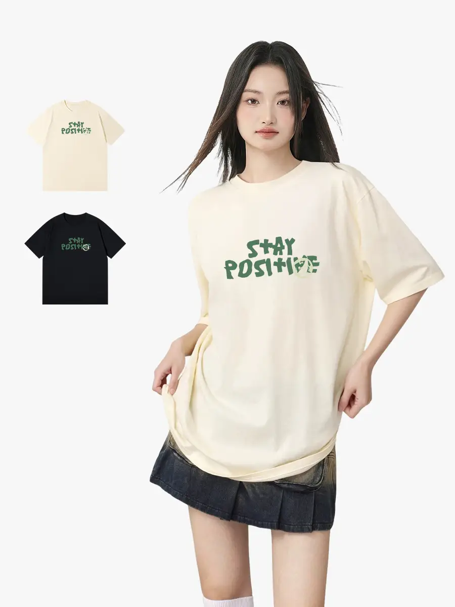Women Printed T-Shirt Light Blue Summer Casual 2023 - Image 11