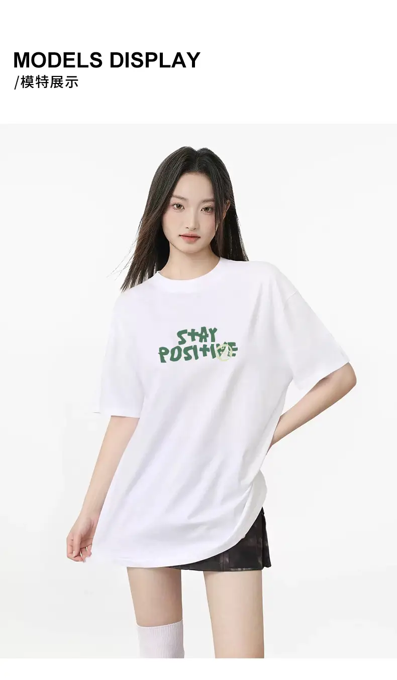Women Printed T-Shirt Light Blue Summer Casual 2023 — feature 9