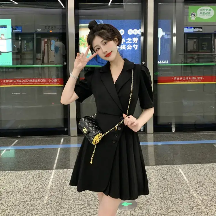 Women Summer Asymmetrical Pleated Skirt Suit Pink — feature 54