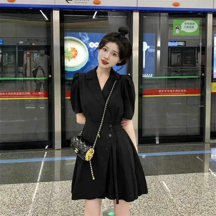 Women Summer Asymmetrical Pleated Skirt Suit Pink — feature 55