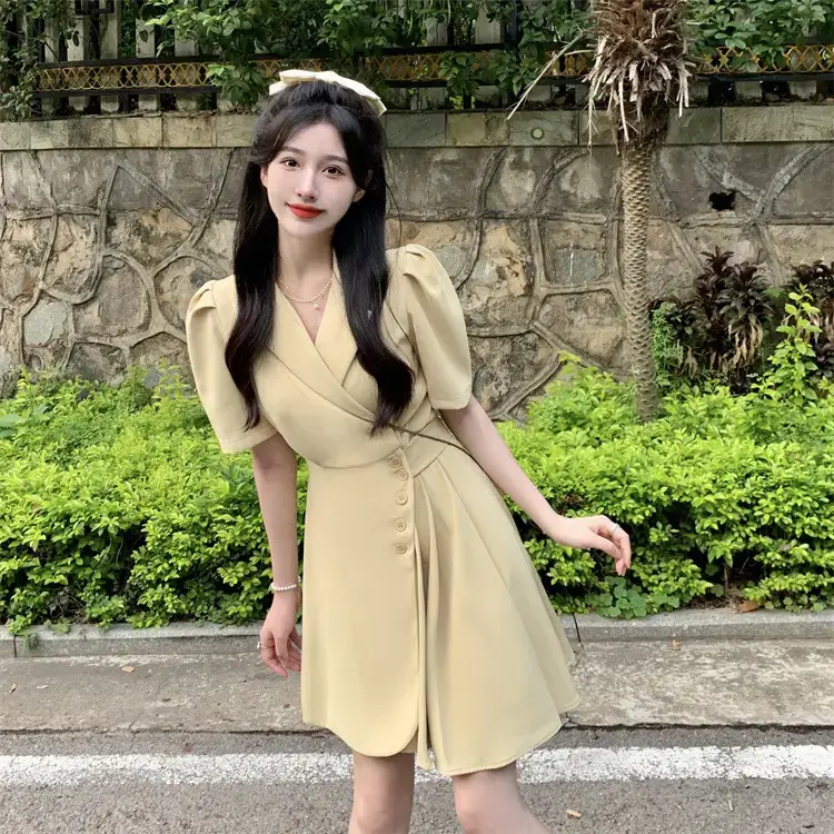 Women Summer Asymmetrical Pleated Skirt Suit Pink — feature 62