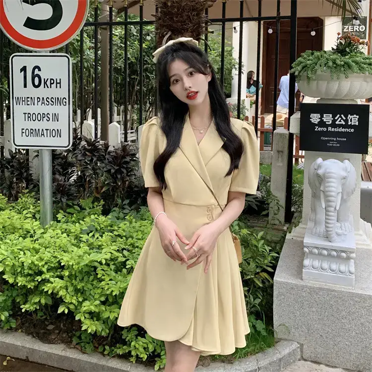 Women Summer Asymmetrical Pleated Skirt Suit Pink — feature 64