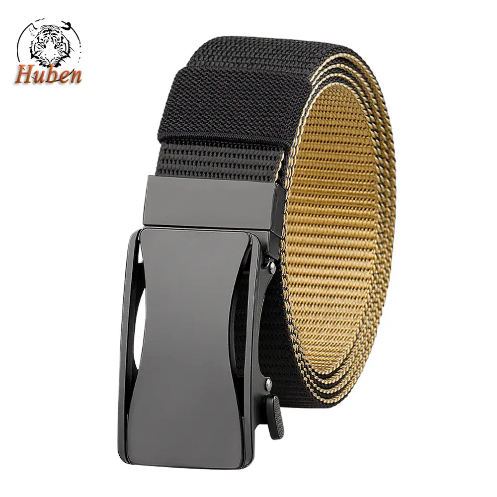 Men's Nylon Belt with Automatic Buckle & Rotating Design