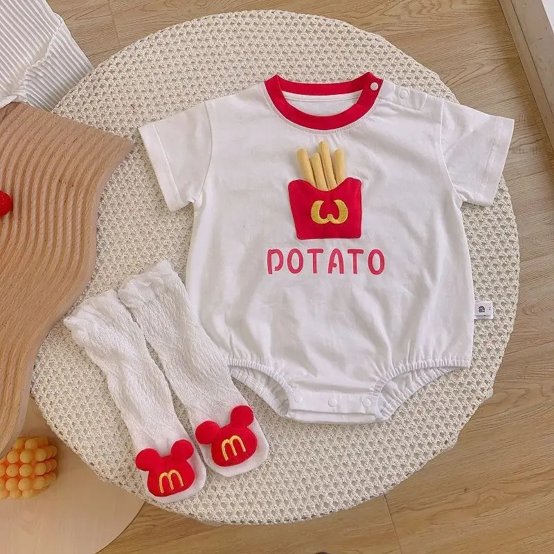 Baby Potato Graphic Shorts Set for Newborns - Image 3