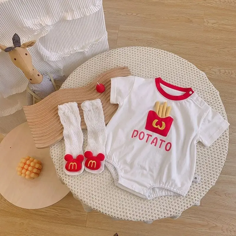 Baby Potato Graphic Shorts Set for Newborns - Image 4