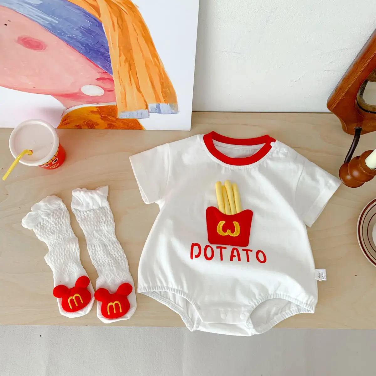 Baby Potato Graphic Shorts Set for Newborns — feature 11