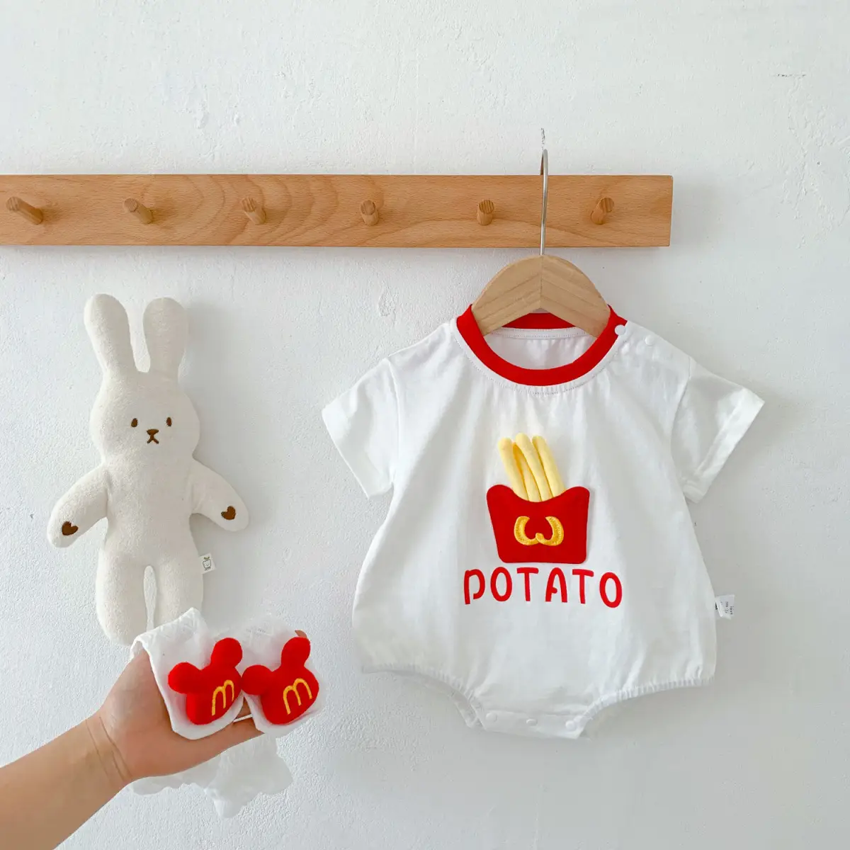Baby Potato Graphic Shorts Set for Newborns — feature 3