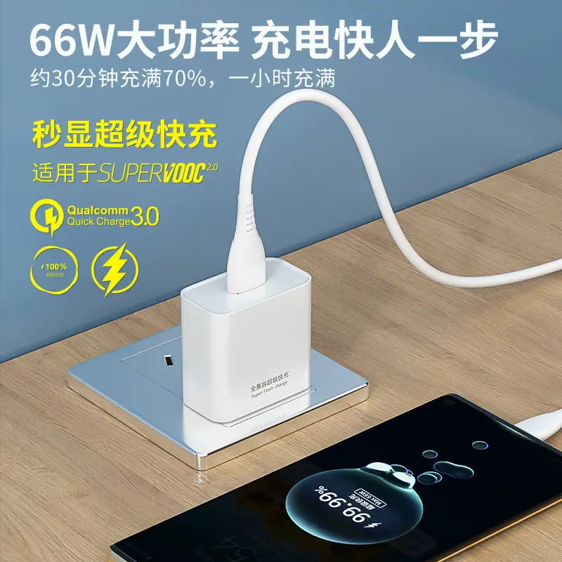 66W Super Fast Charging Charger for Oppo Huawei Xiaomi - Image 3