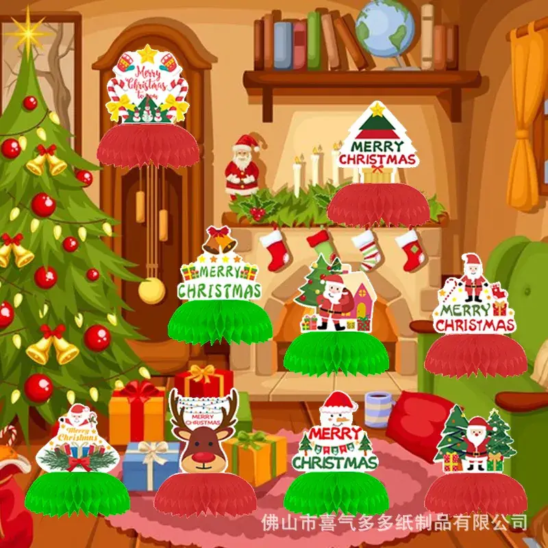 Christmas Honeycomb Decorations for Party & Holiday Use - Image 4