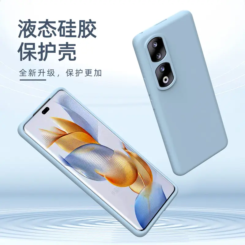 Honor 90 Pro White Liquid Silicone Phone Case - Image 16