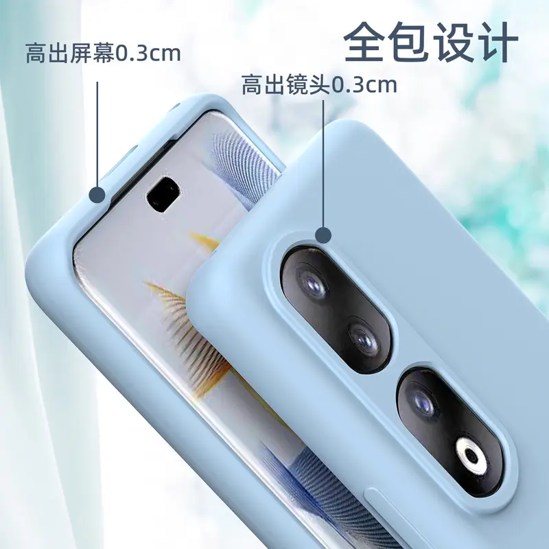 Honor 90 Pro White Liquid Silicone Phone Case - Image 17