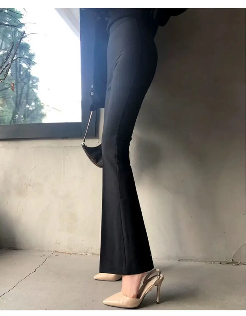 Korean Style Leg Long High Waist Micro La Trousers — feature 17