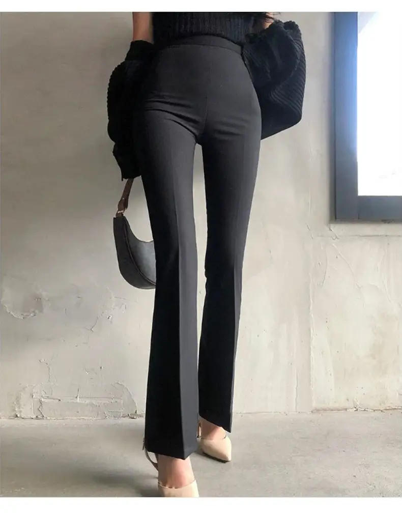 Korean Style Leg Long High Waist Micro La Trousers — feature 18
