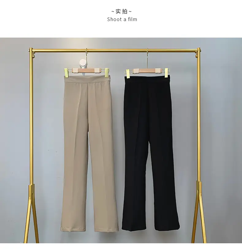 Korean Style Leg Long High Waist Micro La Trousers — feature 19