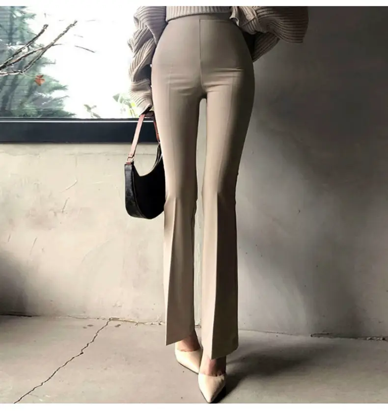 Korean Style Leg Long High Waist Micro La Trousers — feature 8