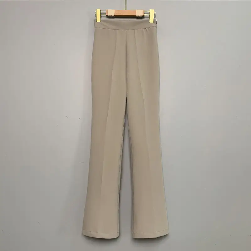 Korean Style Leg Long High Waist Micro La Trousers