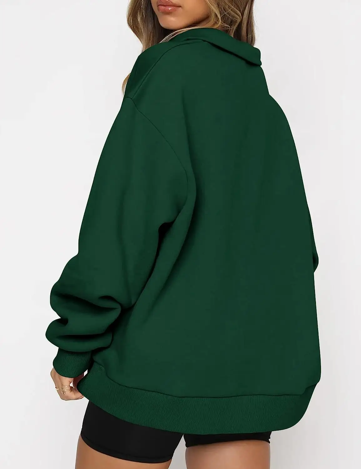 Women's Light Blue Zipper Hoodie Sweatshirt Long Sleeve — feature 16