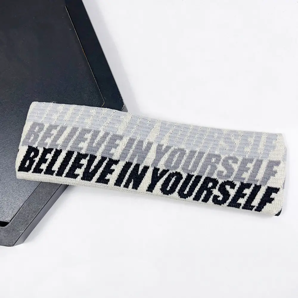 Women's Blue Printed Yoga Headband with High Elastic Band - Image 9