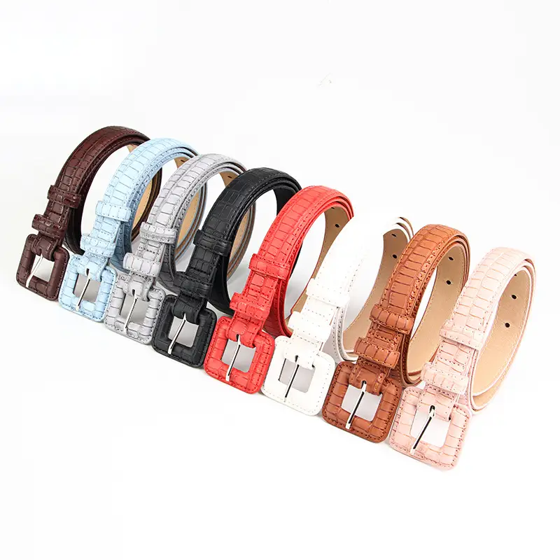 New Sweet Light Luxury Japanese Korean Women's Belt with Stone Buckle - Image 10
