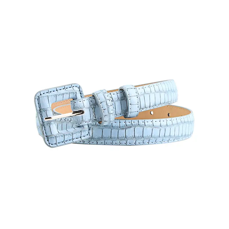 New Sweet Light Luxury Japanese Korean Women's Belt with Stone Buckle - Image 13