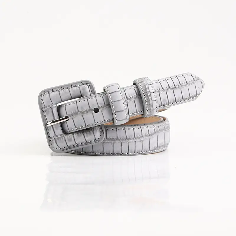 New Sweet Light Luxury Japanese Korean Women's Belt with Stone Buckle - Image 2
