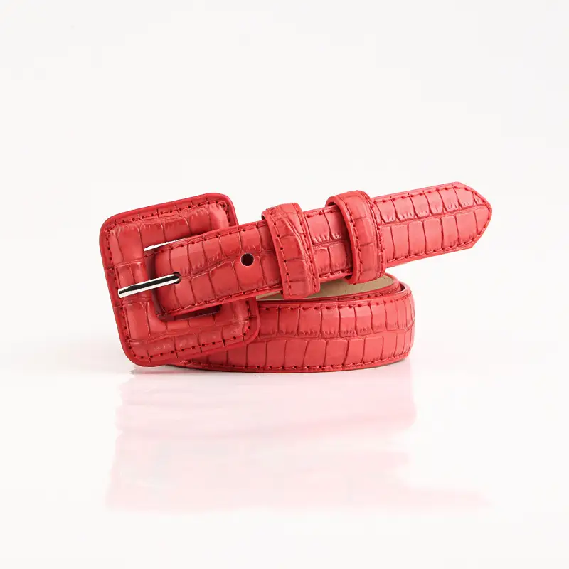 New Sweet Light Luxury Japanese Korean Women's Belt with Stone Buckle - Image 4