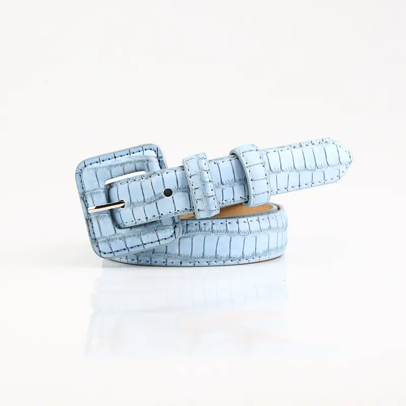 New Sweet Light Luxury Japanese Korean Women's Belt with Stone Buckle - Image 5