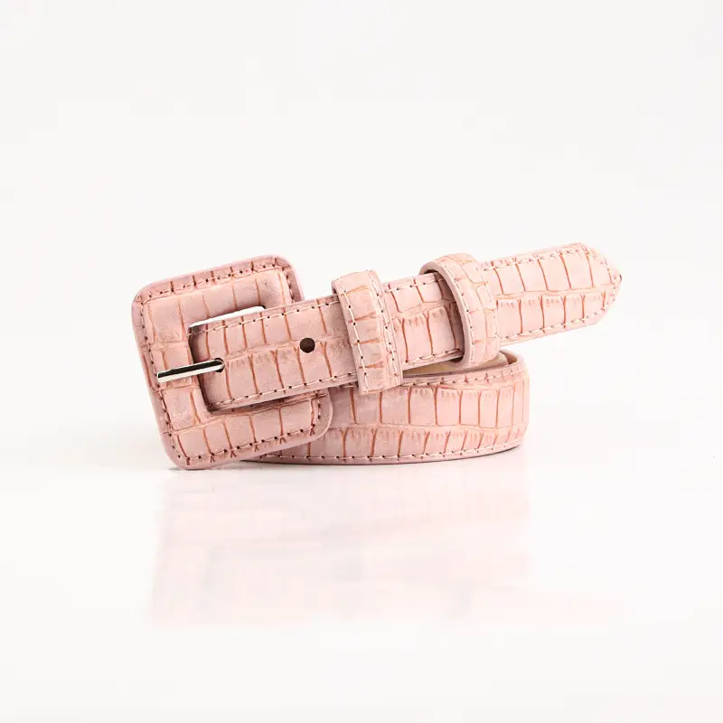 New Sweet Light Luxury Japanese Korean Women's Belt with Stone Buckle - Image 6