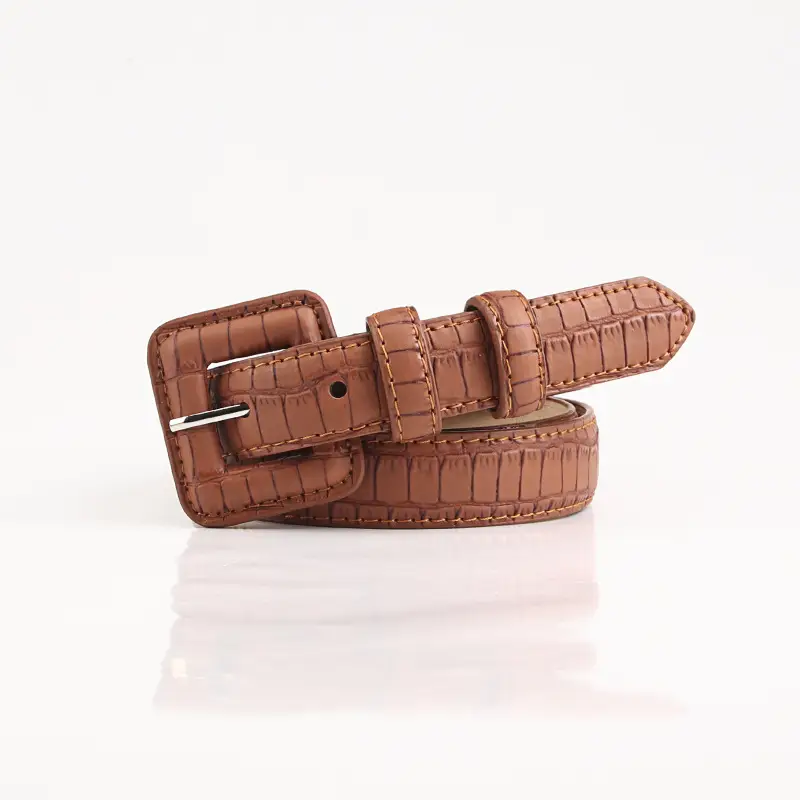 New Sweet Light Luxury Japanese Korean Women's Belt with Stone Buckle - Image 7