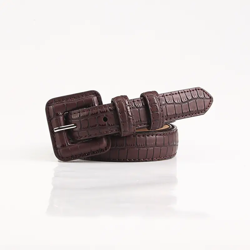 New Sweet Light Luxury Japanese Korean Women's Belt with Stone Buckle - Image 8