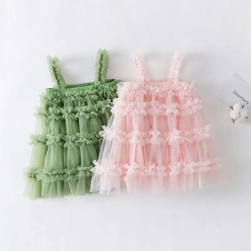 Girls' Green Tulle Tutu Skirt Princess Dress — feature 15