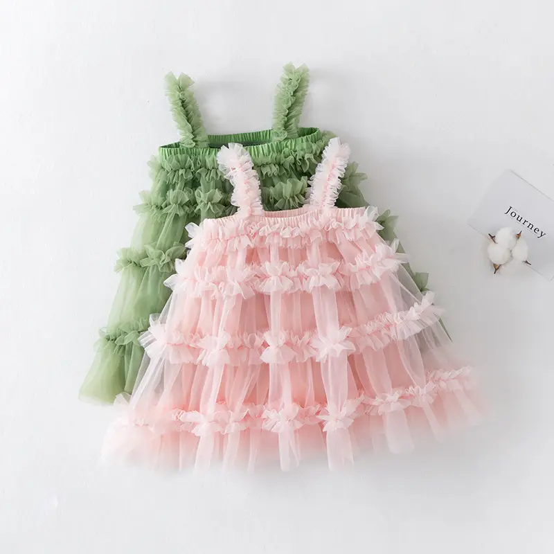 Girls' Green Tulle Tutu Skirt Princess Dress — feature 16