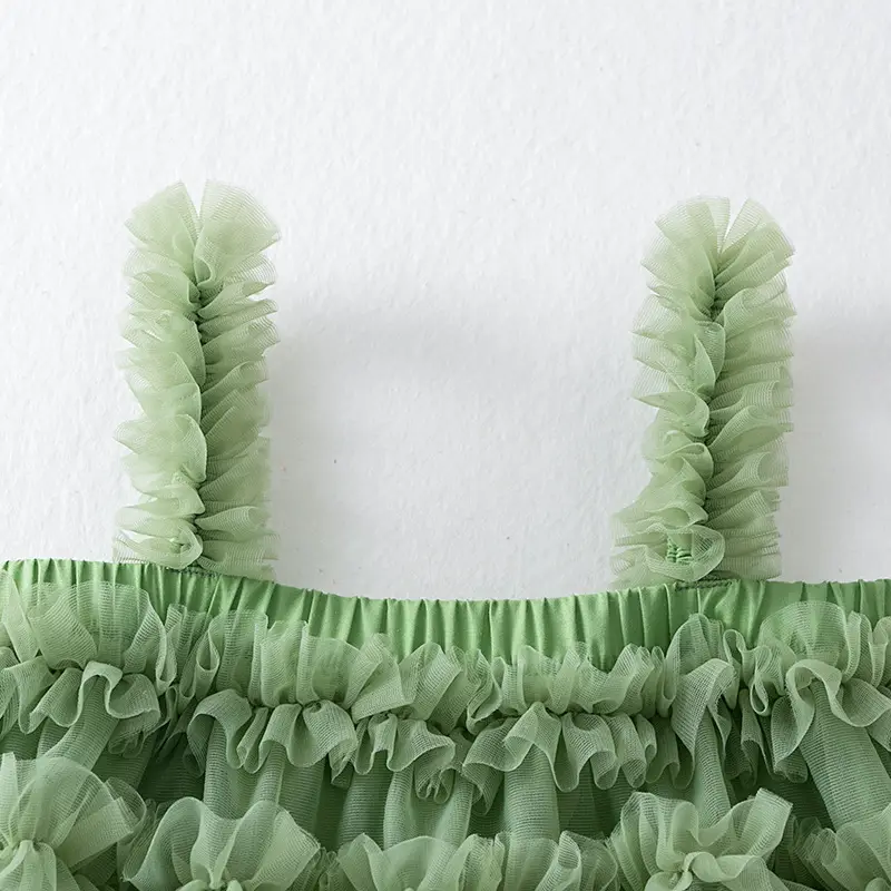 Girls' Green Tulle Tutu Skirt Princess Dress — feature 17