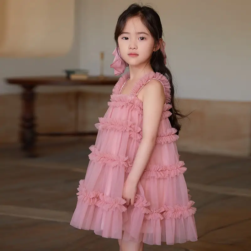 Girls' Green Tulle Tutu Skirt Princess Dress — feature 8