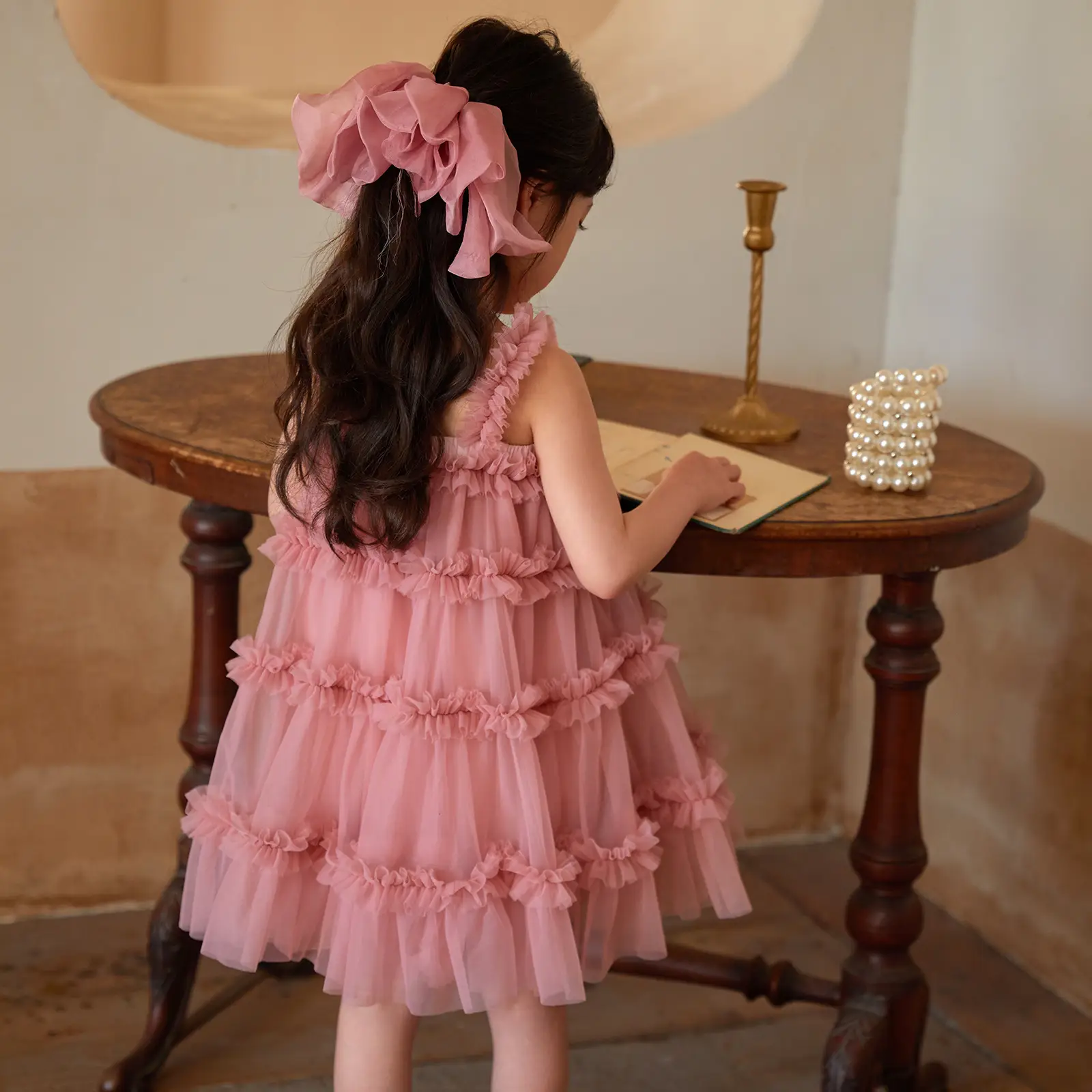 Girls' Green Tulle Tutu Skirt Princess Dress — feature 9