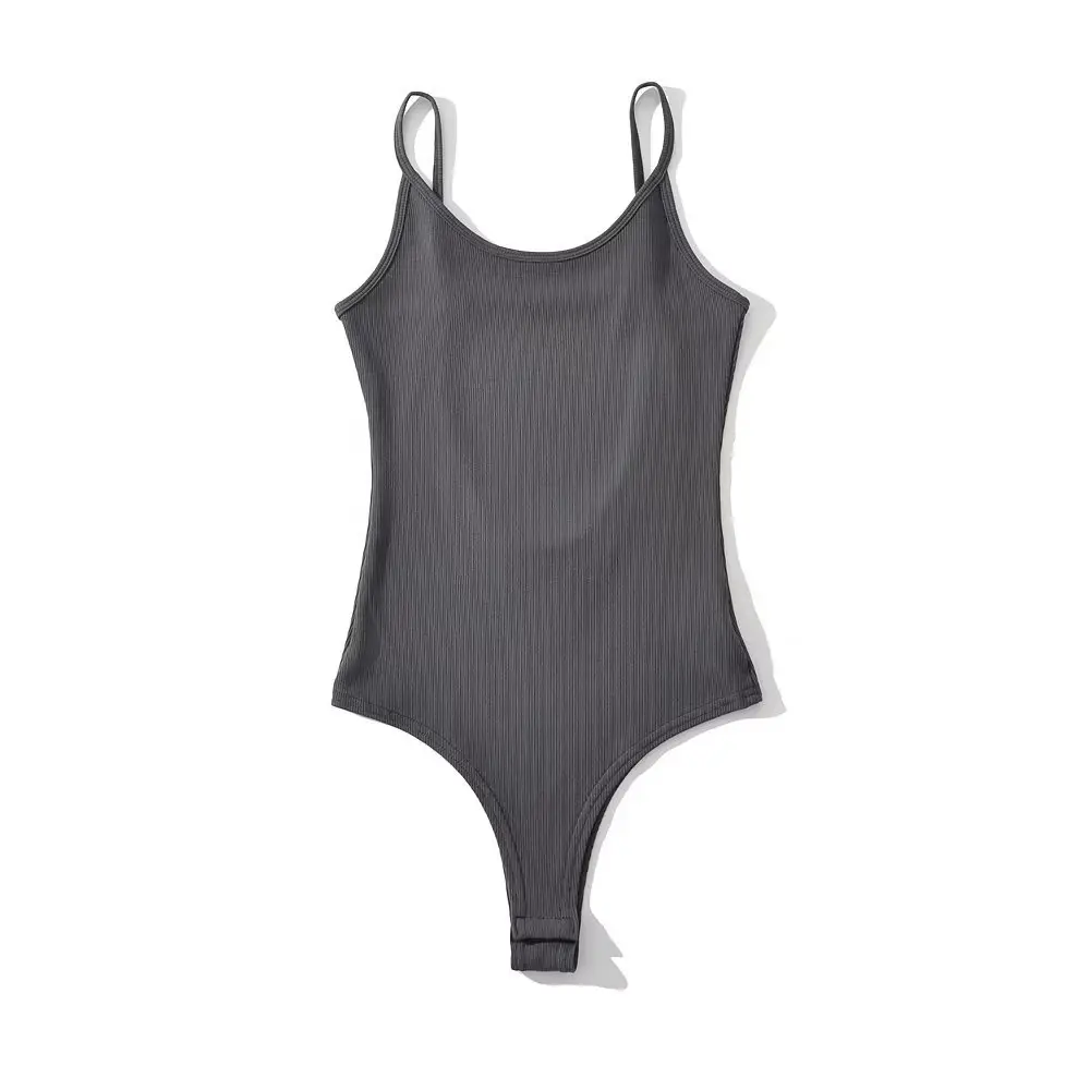 Black V-Neck Sleeveless Women's One-Piece Vest - Image 4