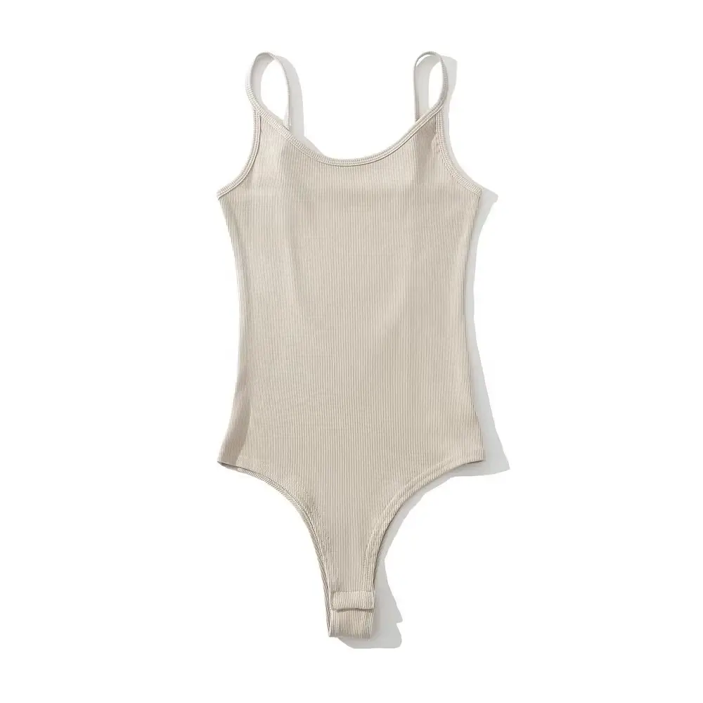 Black V-Neck Sleeveless Women's One-Piece Vest - Image 5