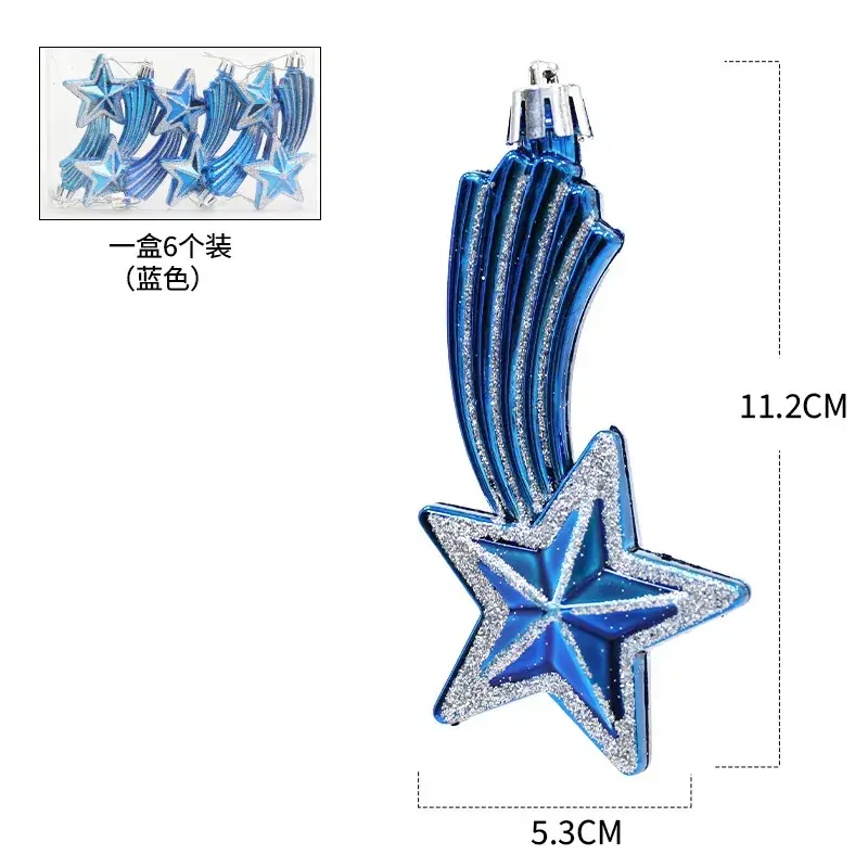 Gold Plated Meteor Pendant Star Decoration 11.2cm - Image 3