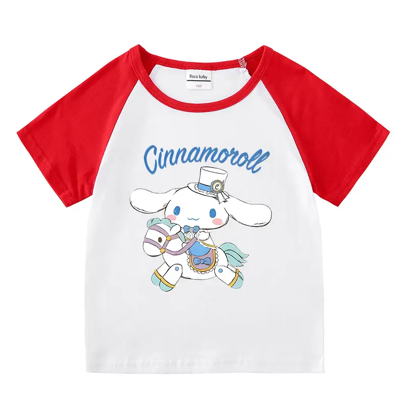 Cinnamon Cinnamon Rollover T-Shirt for Boys Girls Pink White - Image 10