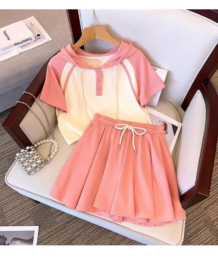 Girls Summer Casual Shorts Set Pink Yellow 2025 — feature 4