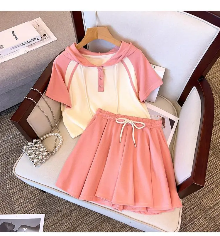 Girls Summer Casual Shorts Set Pink Yellow 2025 — feature 5